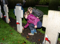 Kerstlichtjes op de Poolse graven